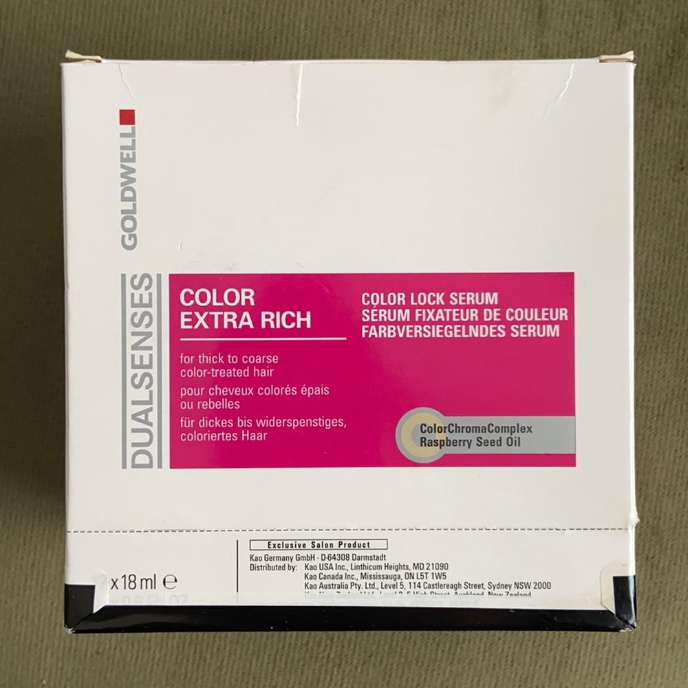 NIB Goldwell DualSenses Color Extra Rich Color Lock Serum 12x18ml/0.6oz